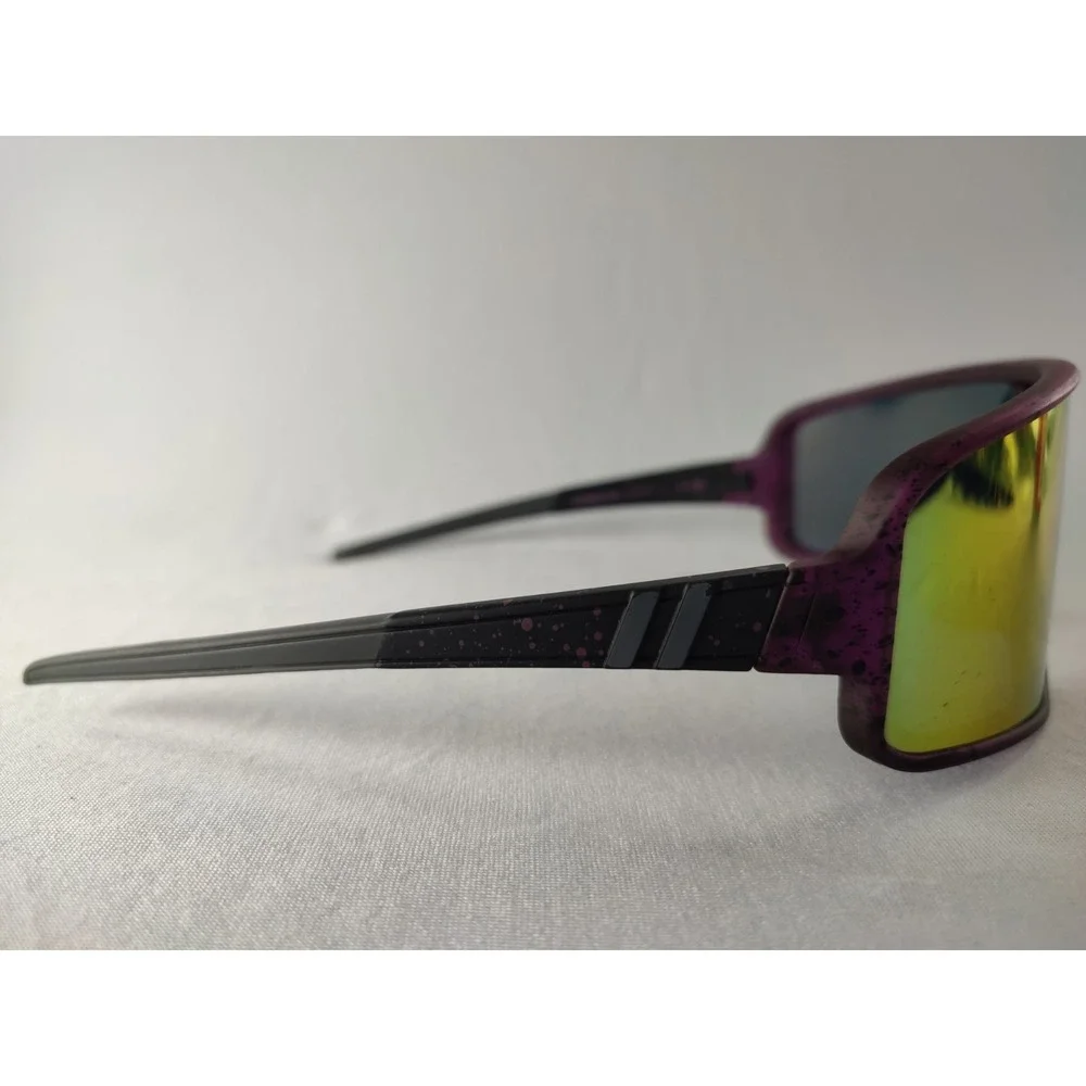 Blenders Eyewear Stormation Polarized Shield Sunglasses Purple‎ Splatter Mirror